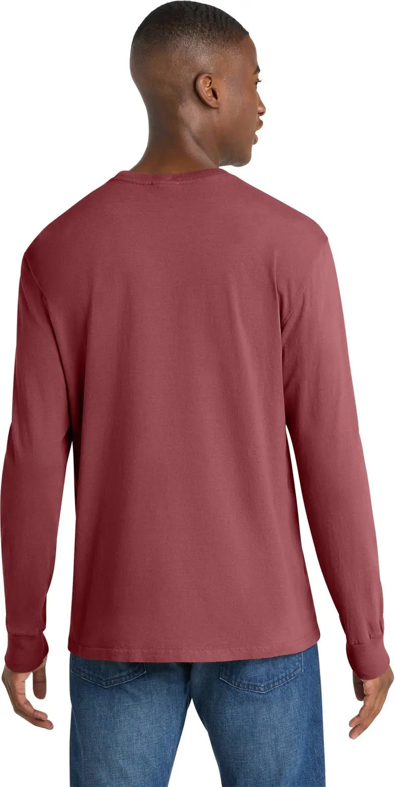 Port & Company Pc099ls co Beach Wash Garment-dyed Long Sleeve Tee - Red Rock