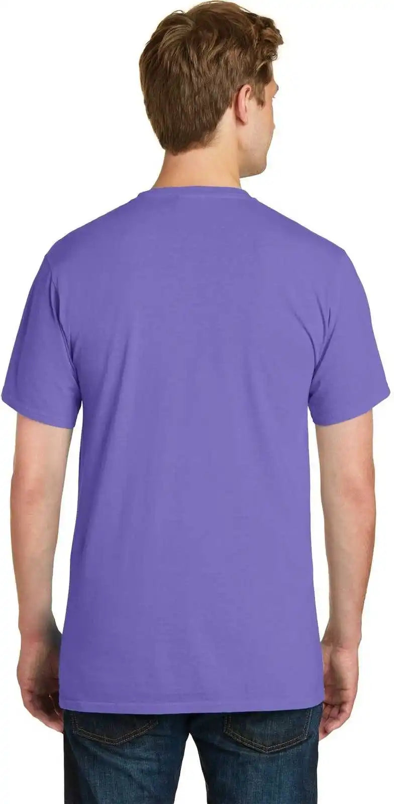 Port &amp; Company Pc099p Beach Wash Garment-dyed Pocket Tee - Amethyst
