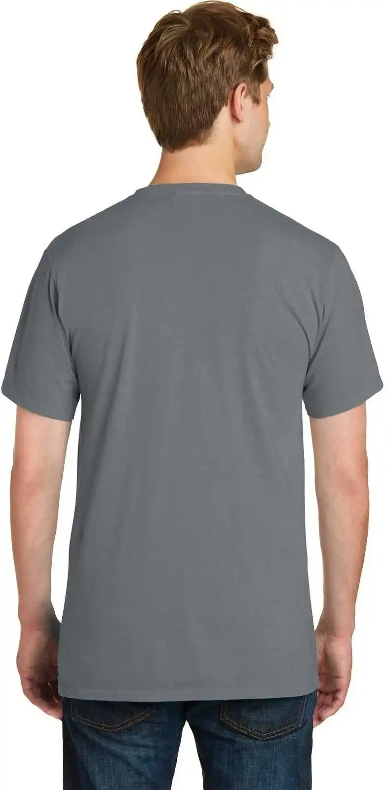 Port &amp; Company Pc099p Beach Wash Garment Dyed Pocket Tee Coal
