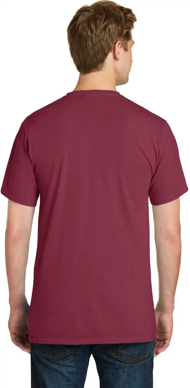 Port & Company Pc099p Beach Wash Garment-dyed Pocket Tee - Merlot