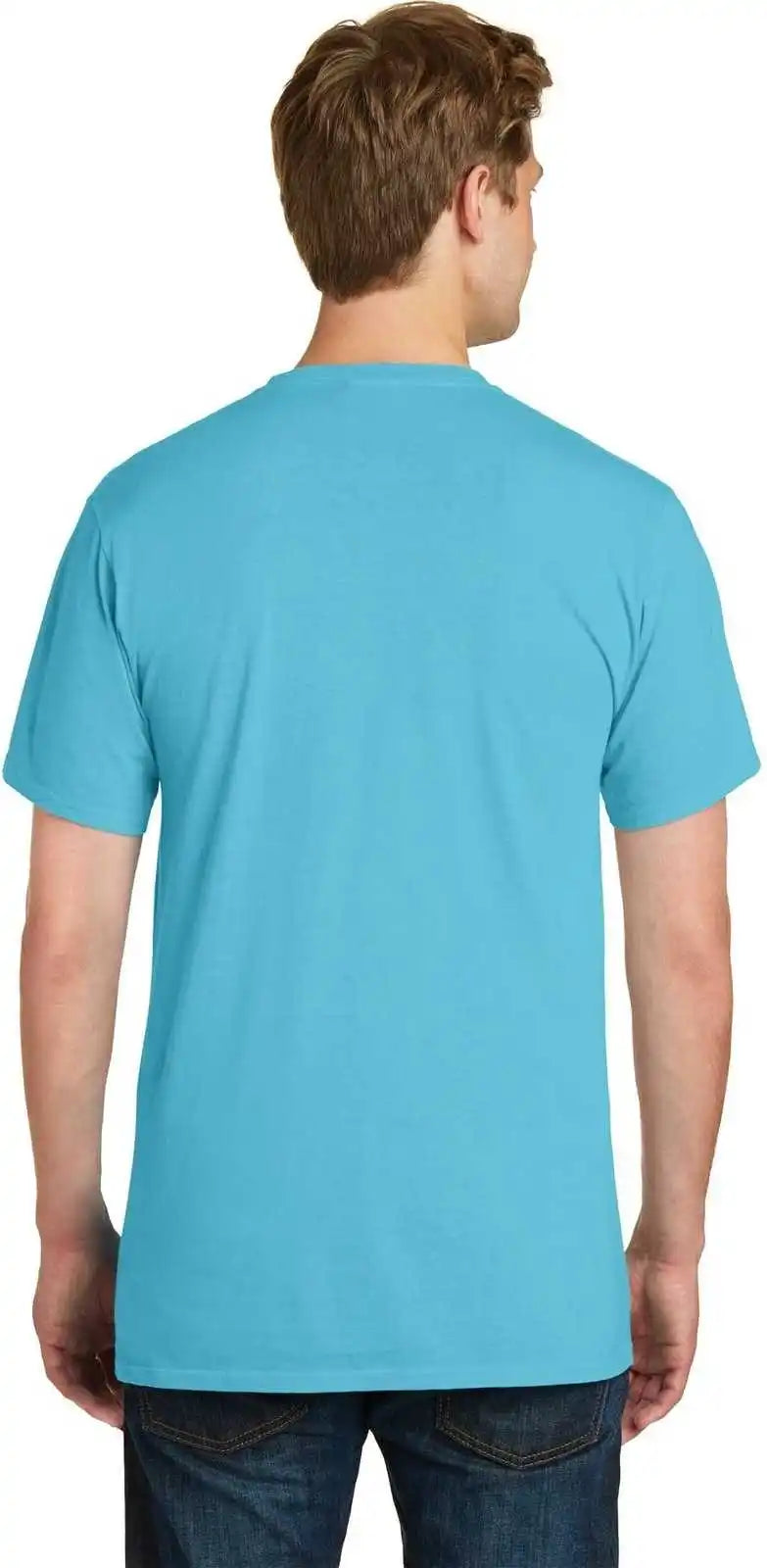 Port & Company Pc099p Beach Wash Garment Dyed Pocket Tee Tidal Wave