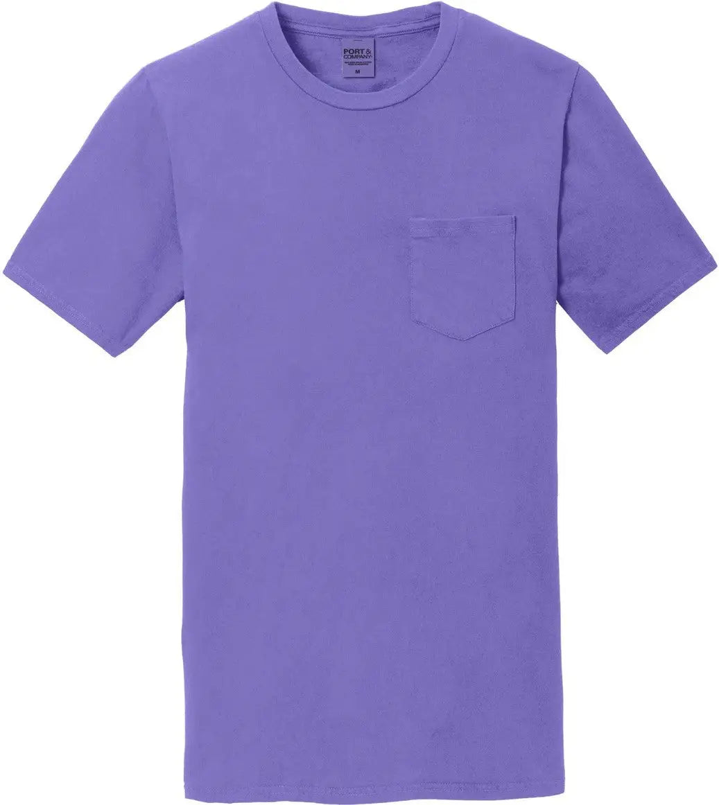 Port & Company Pc099p co Beach Wash Garment-dyed Pocket Tee - Amethyst