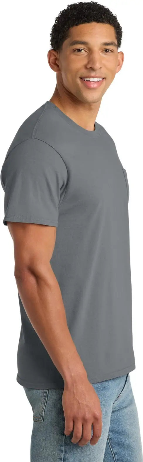 Port & Company Pc099p co Beach Wash Garment-dyed Pocket Tee - Coal