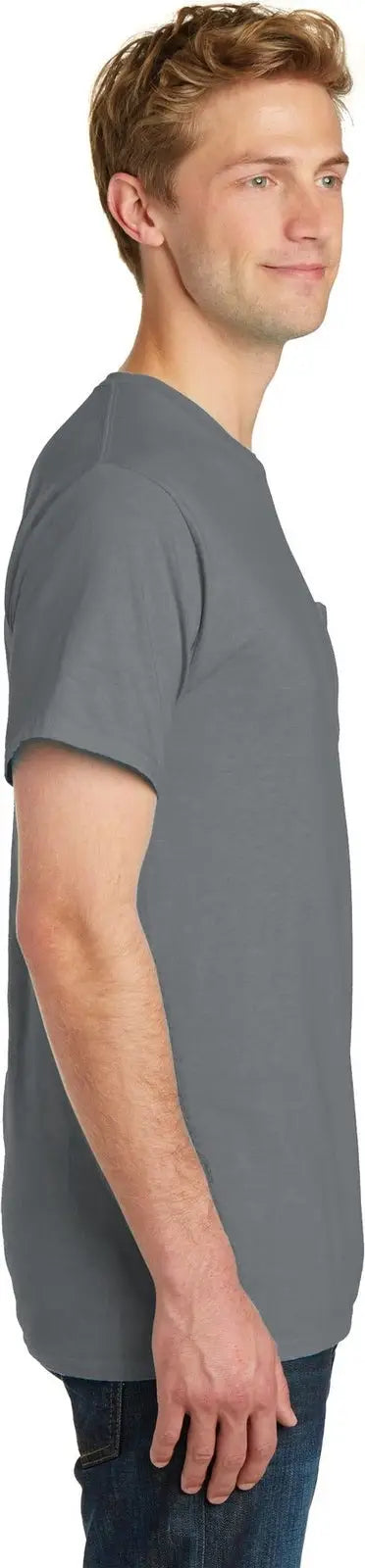 Port & Company Pc099p co Beach Wash Garment-dyed Pocket Tee - Coal