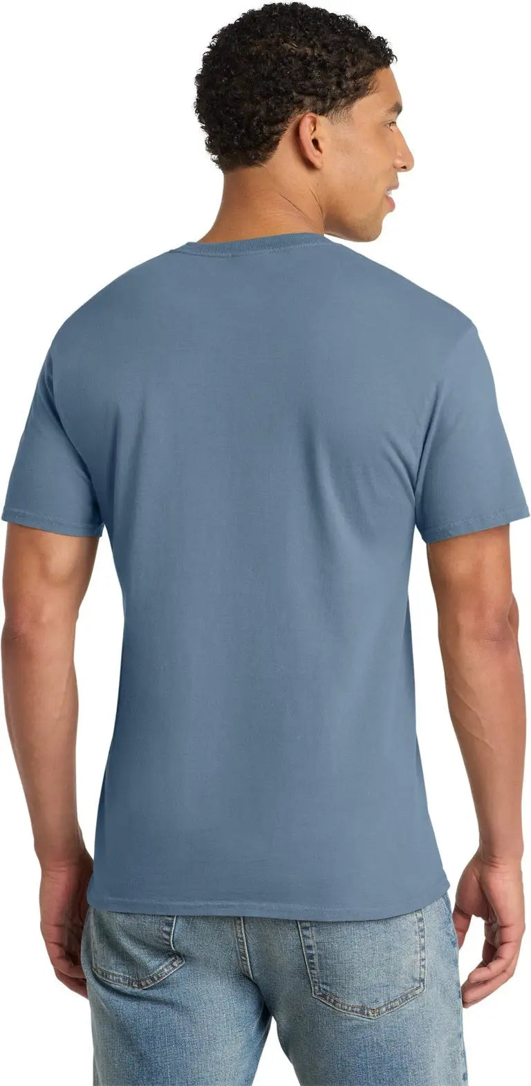 Port & Company Pc099p co Beach Wash Garment-dyed Pocket Tee - Denim Blue