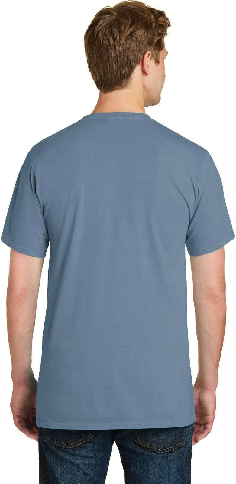 Port & Company Pc099p co Beach Wash Garment-dyed Pocket Tee - Denim Blue