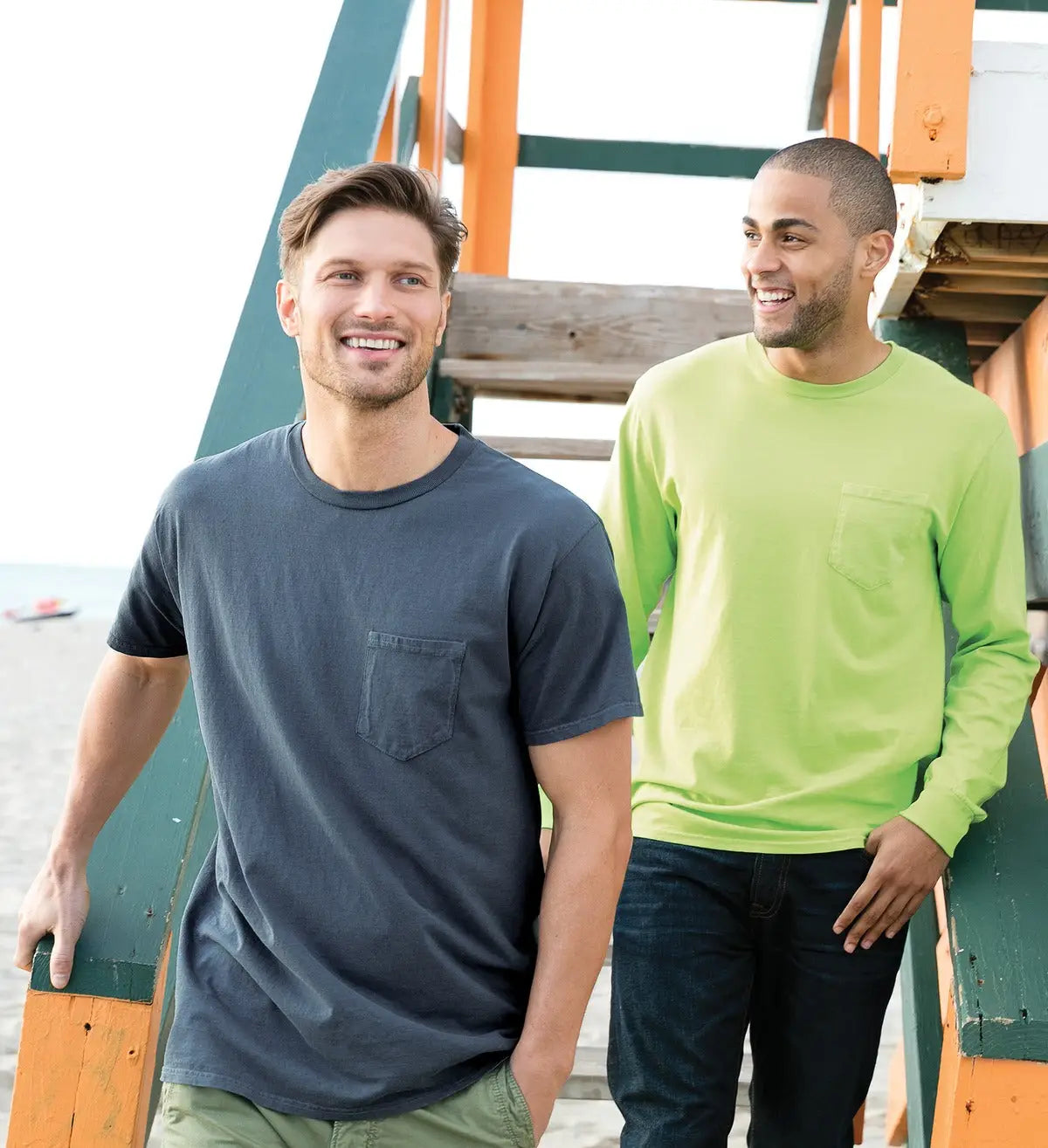 Port & Company Pc099p co Beach Wash Garment-dyed Pocket Tee - Merlot