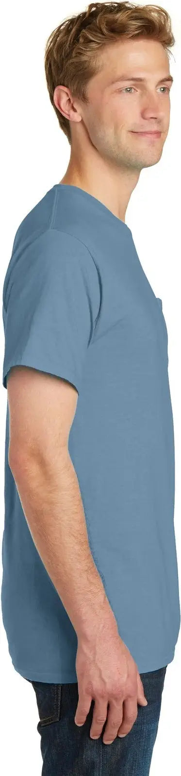 Port & Company Pc099p co Beach Wash Garment-dyed Pocket Tee - Mist