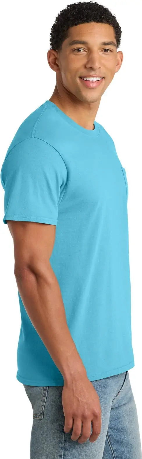 Port & Company Pc099p co Beach Wash Garment-dyed Pocket Tee - Tidal Wave