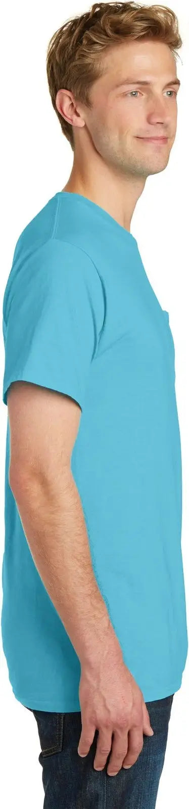 Port & Company Pc099p co Beach Wash Garment-dyed Pocket Tee - Tidal Wave