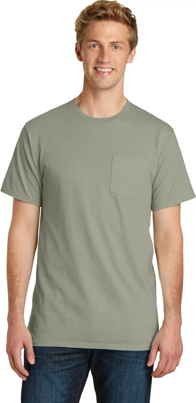 Port & Company Pc099p co Beach Wash Garment-dyed Pocket Tee - Walnut - Adult s