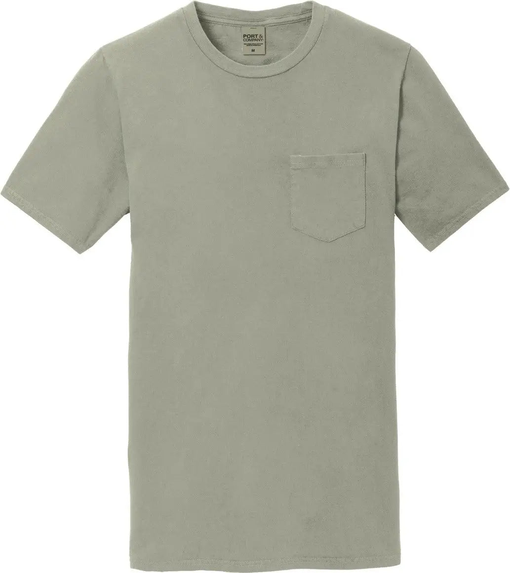 Port & Company Pc099p co Beach Wash Garment-dyed Pocket Tee - Walnut