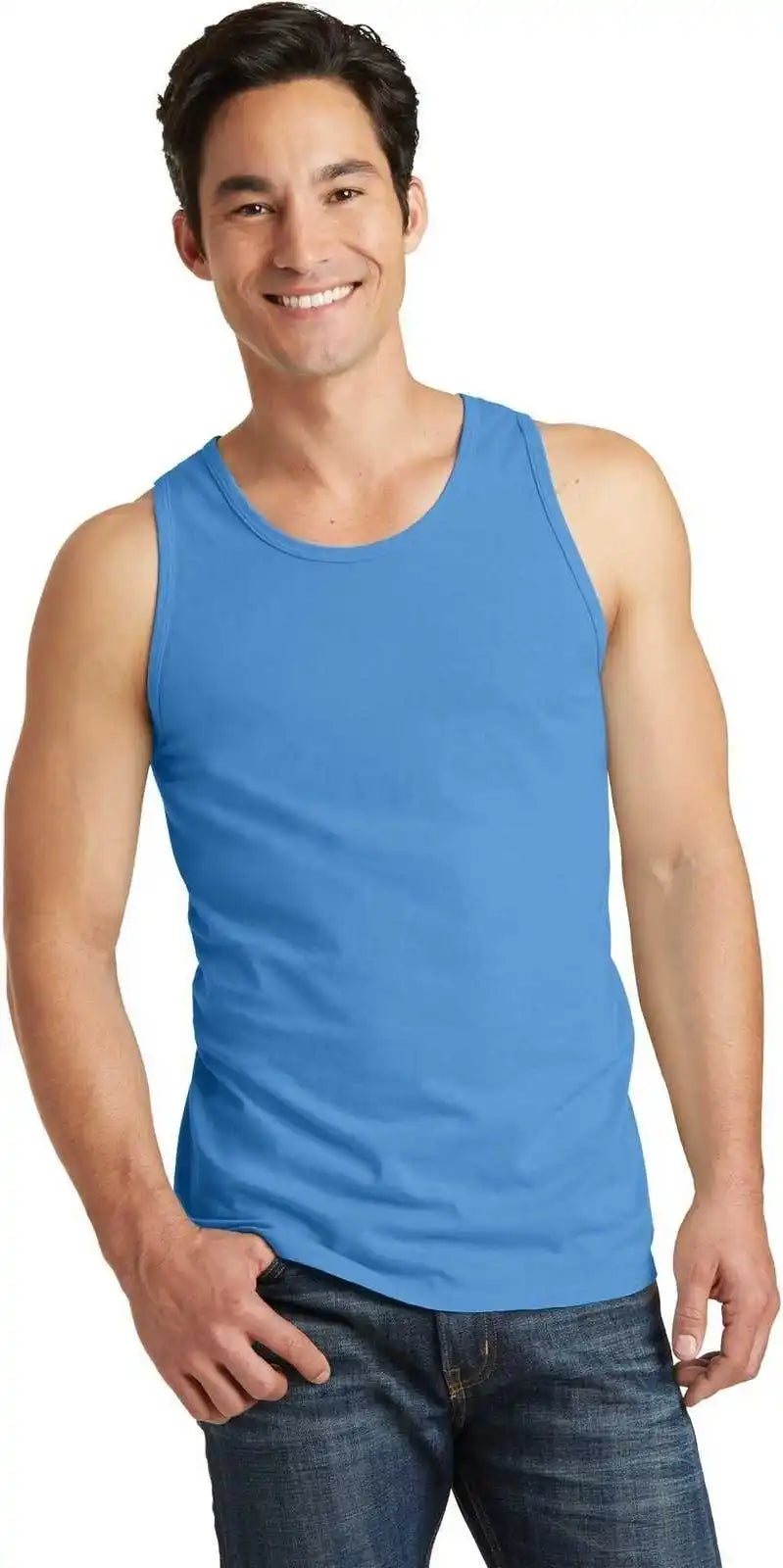 Port &amp; Company Pc099tt Beach Wash Garment Dyed Tank Blue Moon