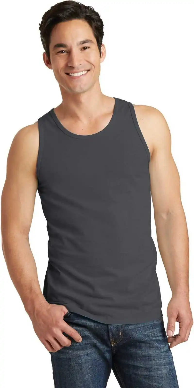 Port &amp; Company Pc099tt Beach Wash Garment Dyed Tank Coal