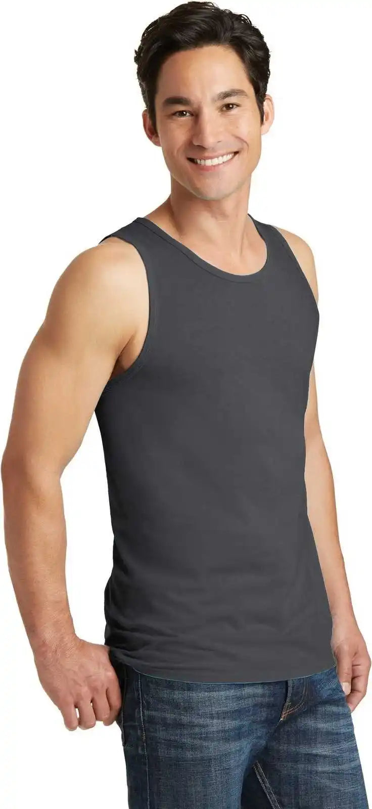 Port &amp; Company Pc099tt Beach Wash Garment Dyed Tank Coal