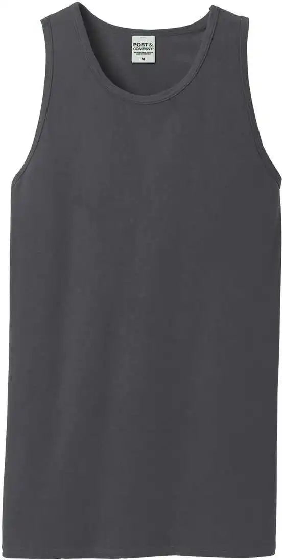 Port &amp; Company Pc099tt Beach Wash Garment Dyed Tank Coal