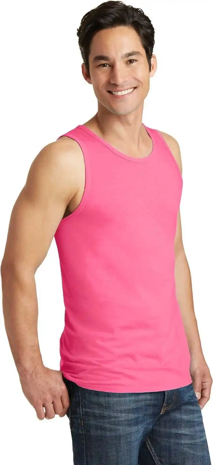 Port &amp; Company Pc099tt Beach Wash Garment-dyed Tank - Neon Pink