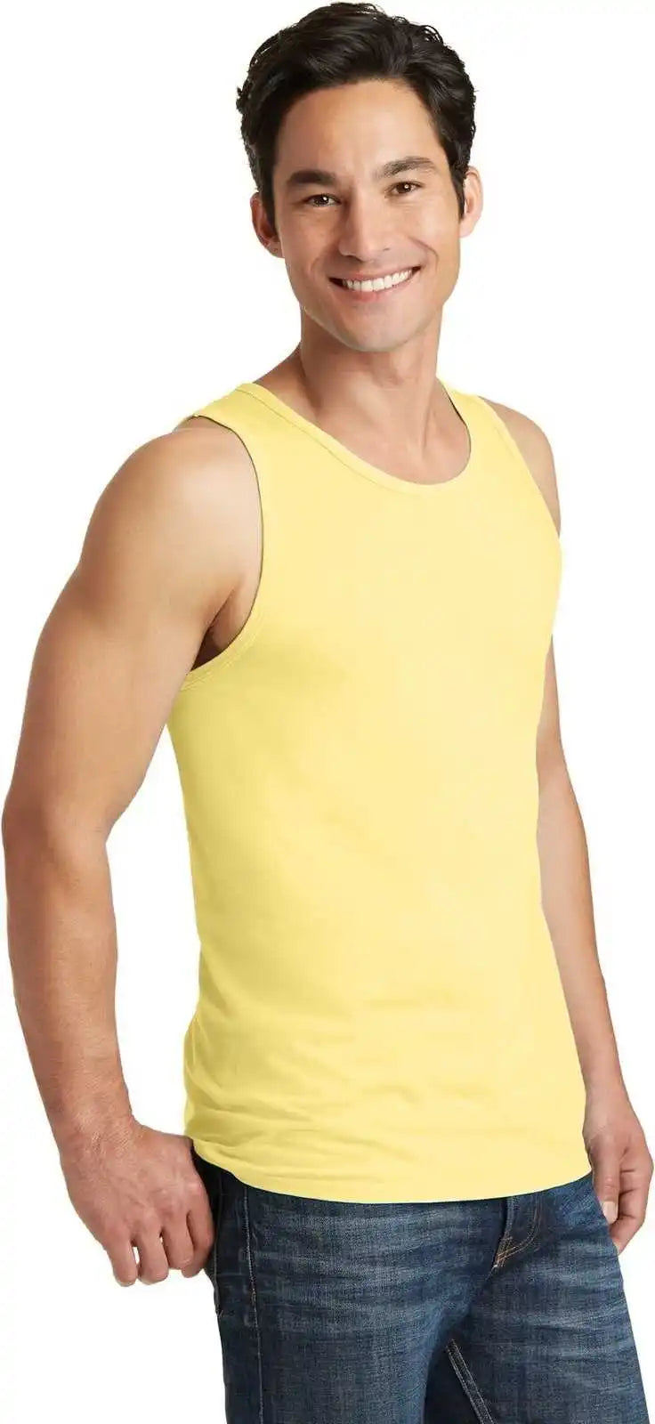 Port &amp; Company Pc099tt Beach Wash Garment Dyed Tank Popcorn