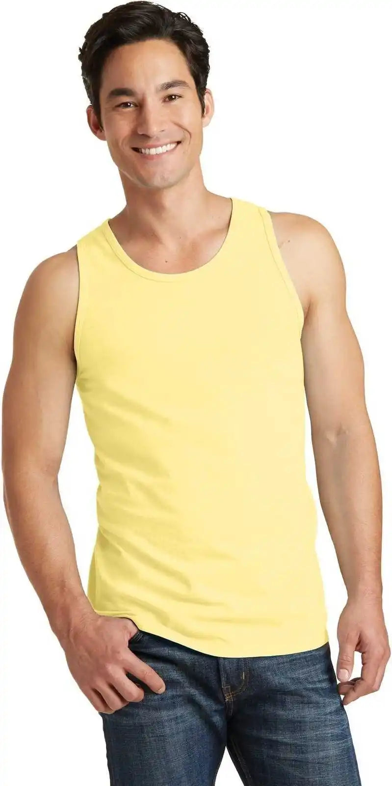 Port &amp; Company Pc099tt Beach Wash Garment Dyed Tank Popcorn