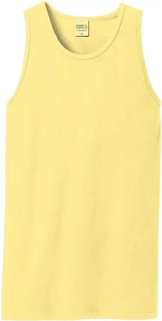 Port &amp; Company Pc099tt Beach Wash Garment Dyed Tank Popcorn