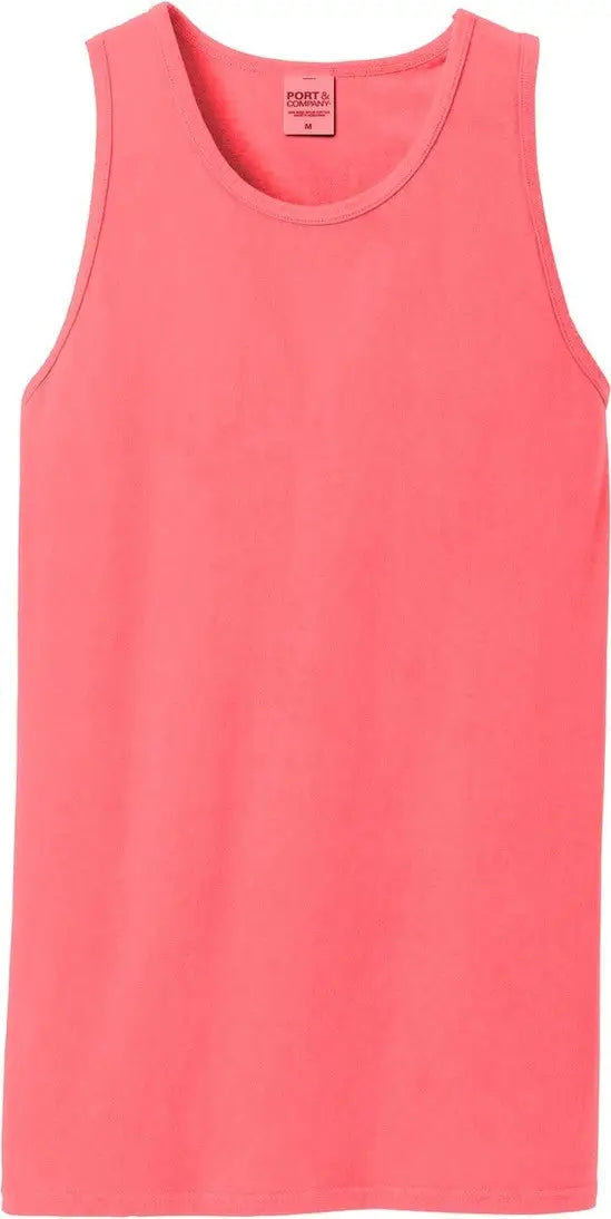 Port & Company Pc099tt co Beach Wash Garment-dyed Tank - Neon Coral