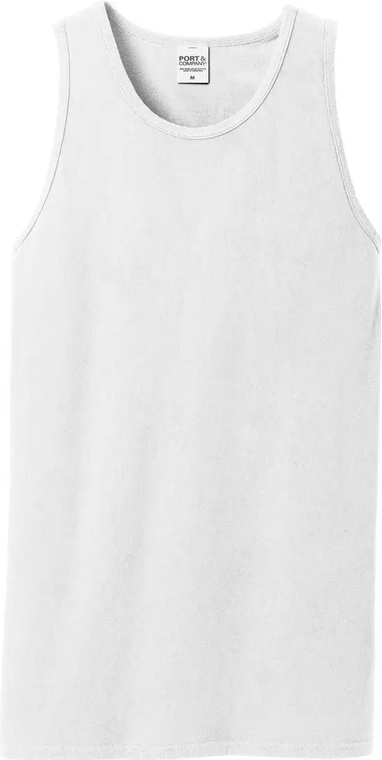 Port & Company Pc099tt co Beach Wash Garment-dyed Tank - White
