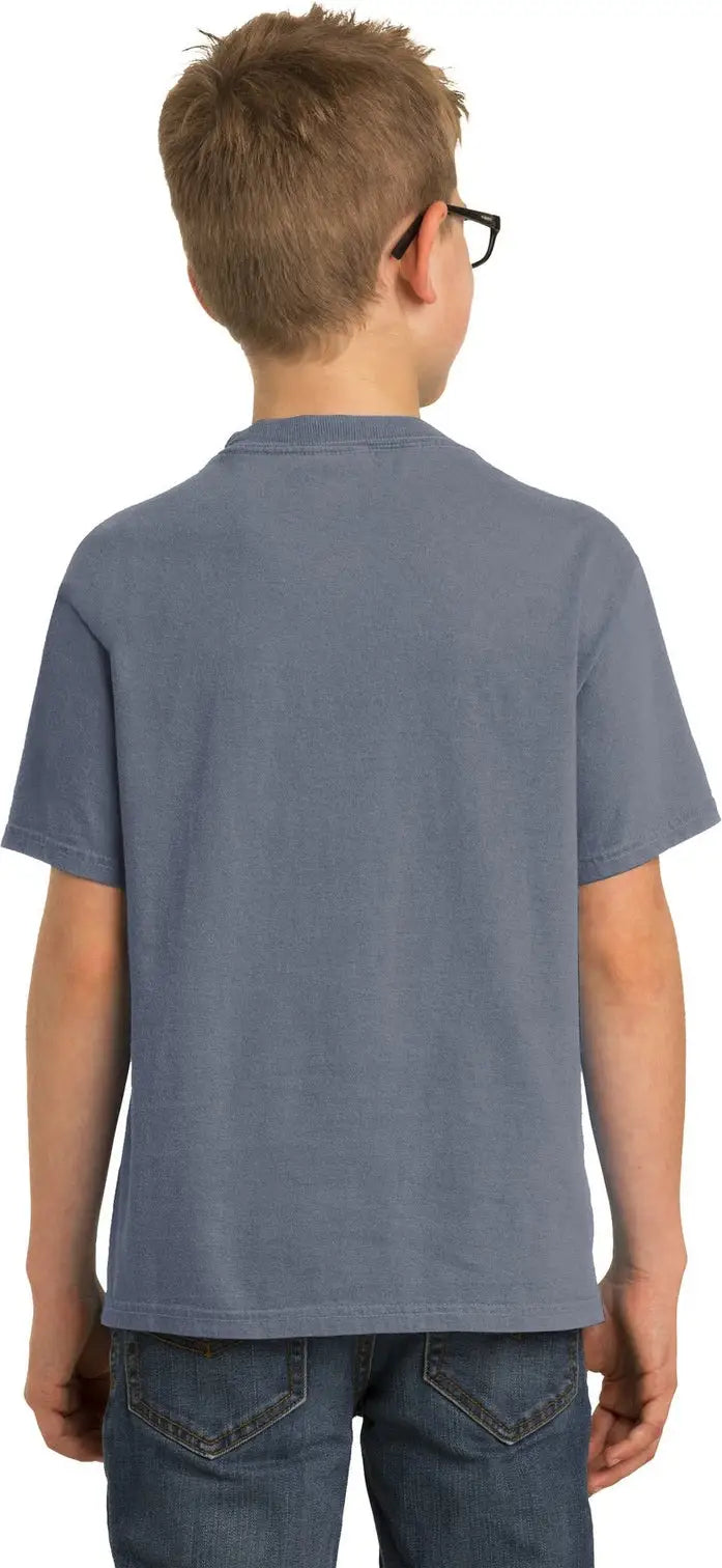 Port & Company Pc099y co Youth Beach Wash Garment-dyed Tee - Denim Blue