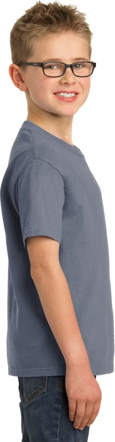 Port & Company Pc099y co Youth Beach Wash Garment-dyed Tee - Denim Blue