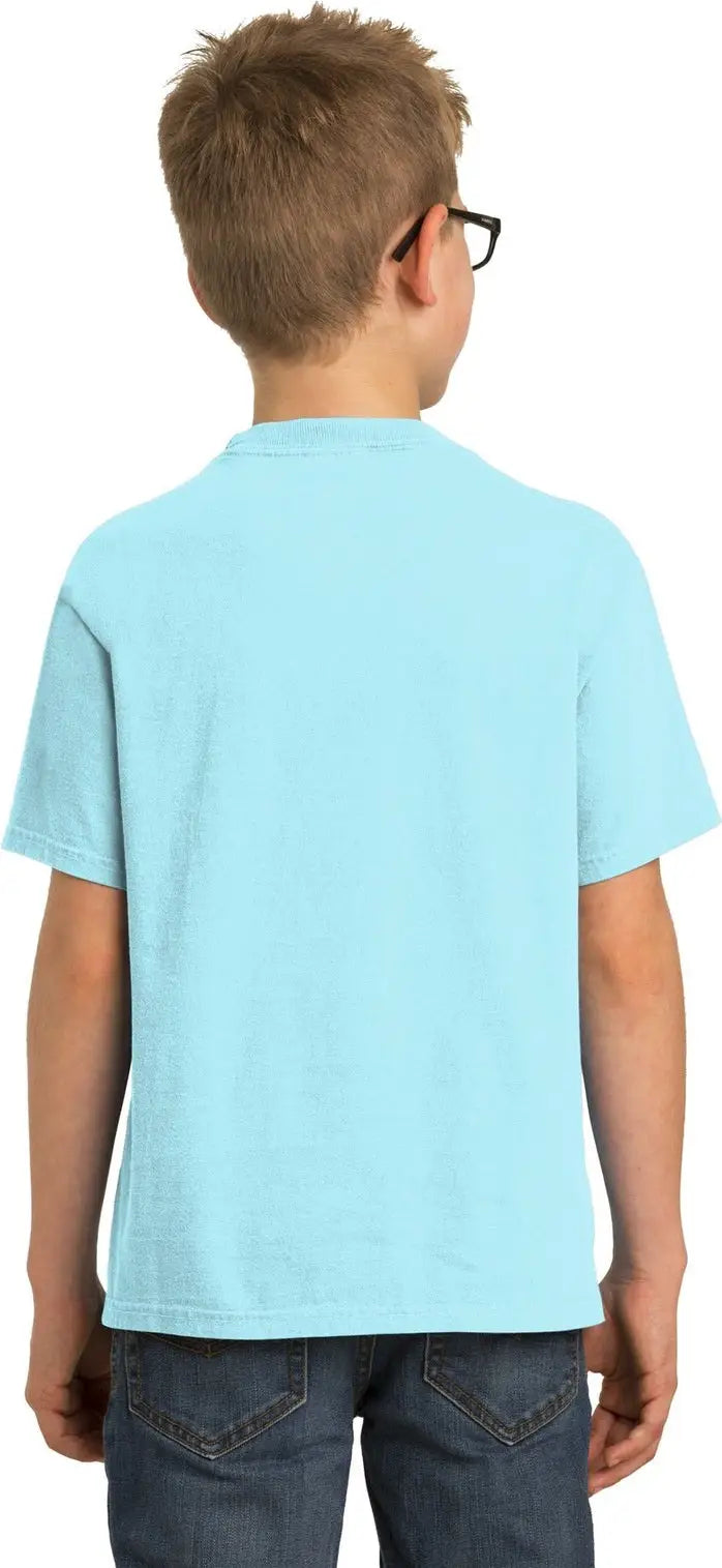 Port & Company Pc099y co Youth Beach Wash Garment-dyed Tee - Glacier
