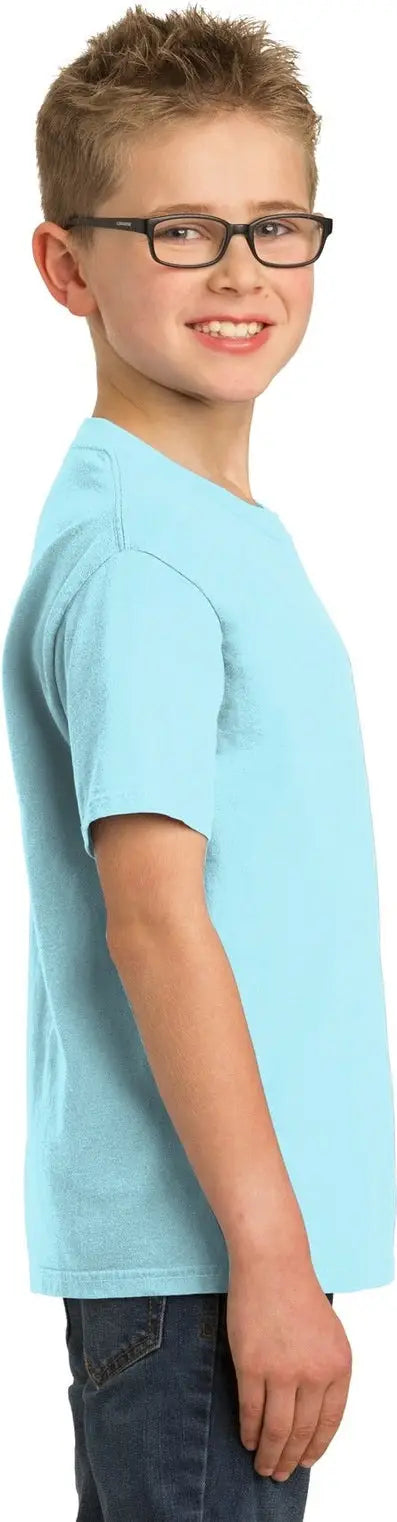 Port & Company Pc099y co Youth Beach Wash Garment-dyed Tee - Glacier