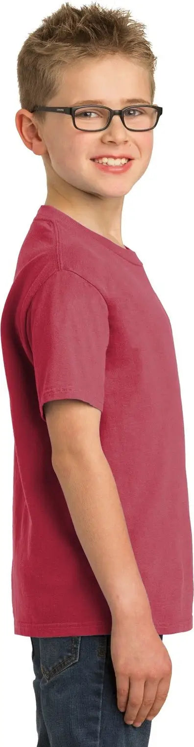 Port & Company Pc099y co Youth Beach Wash Garment-dyed Tee - Merlot