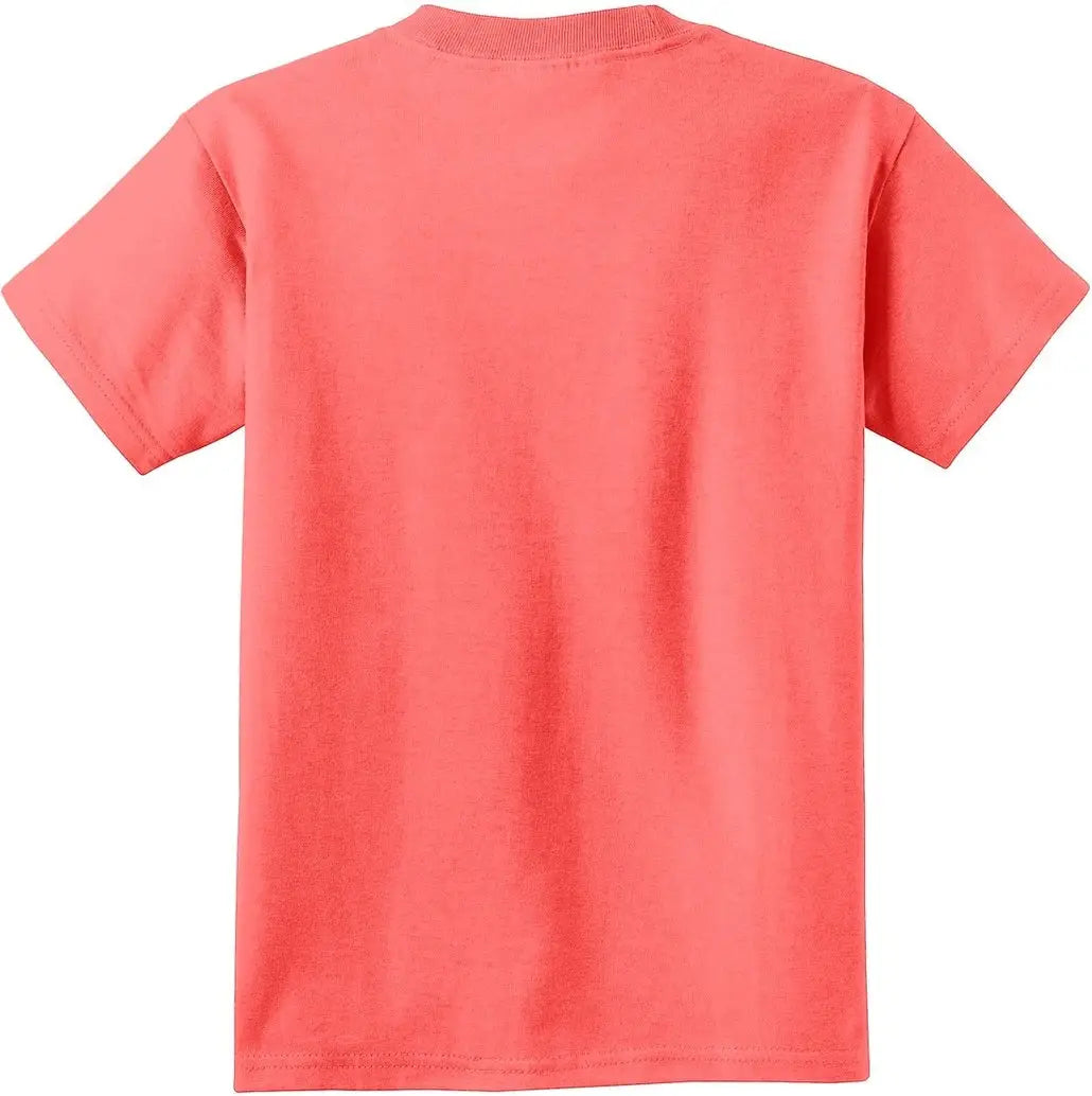 Port & Company Pc099y co Youth Beach Wash Garment-dyed Tee - Neon Coral