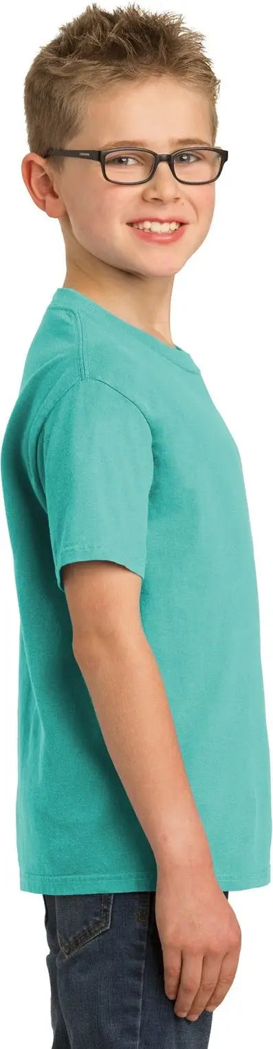 Port & Company Pc099y co Youth Beach Wash Garment-dyed Tee - Peacock