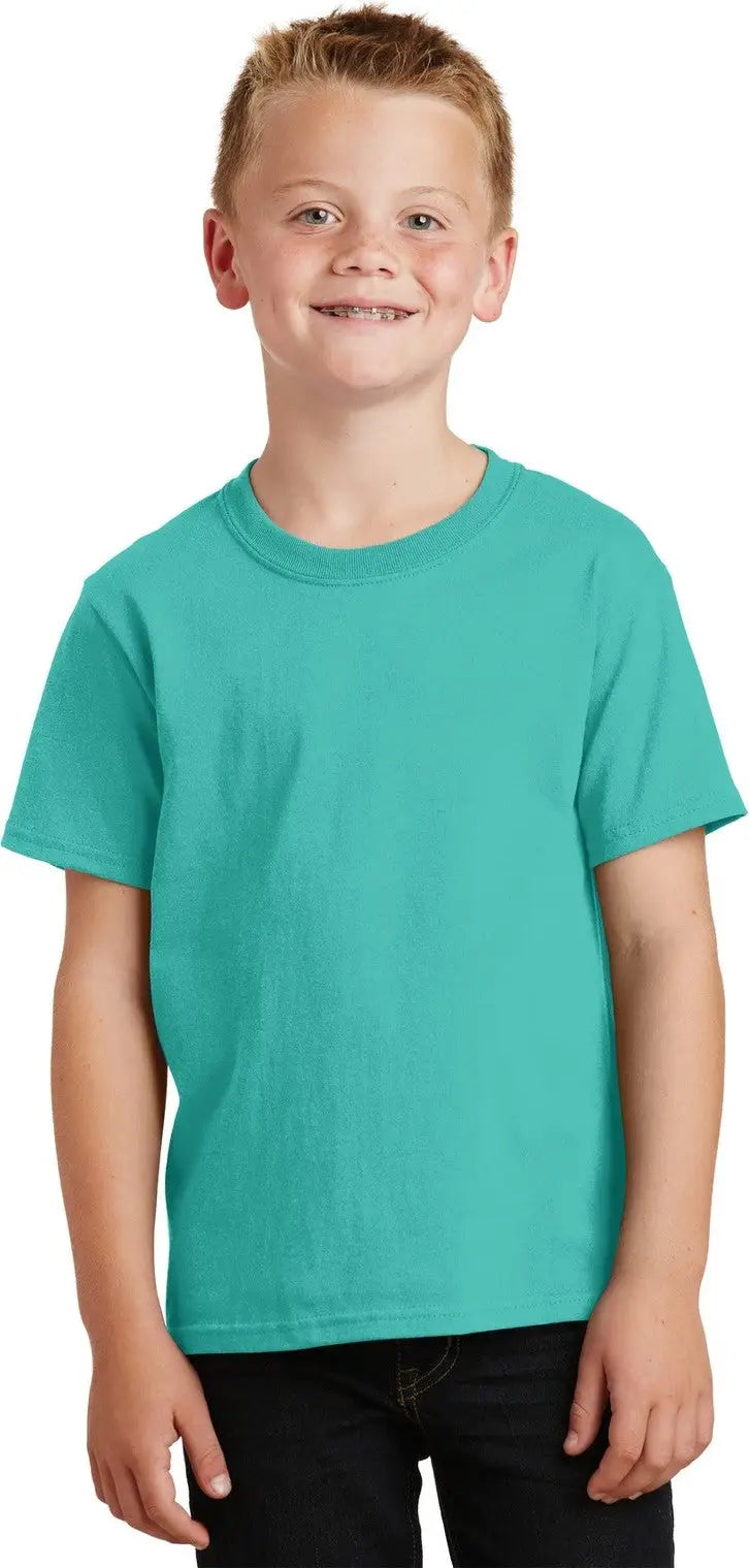 Port & Company Pc099y co Youth Beach Wash Garment-dyed Tee - Peacock - Xs
