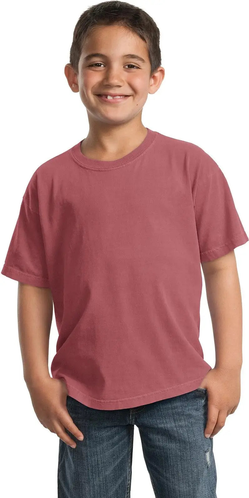 Port & Company Pc099y co Youth Beach Wash Garment-dyed Tee - Red Rock - Xs