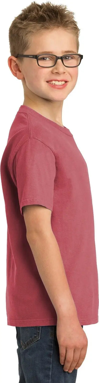 Port & Company Pc099y co Youth Beach Wash Garment-dyed Tee - Red Rock