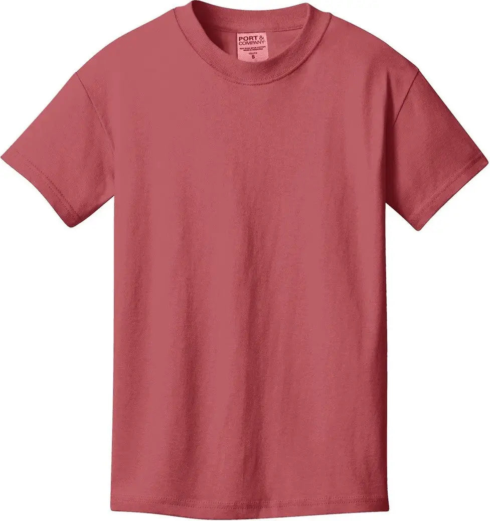 Port & Company Pc099y co Youth Beach Wash Garment-dyed Tee - Red Rock