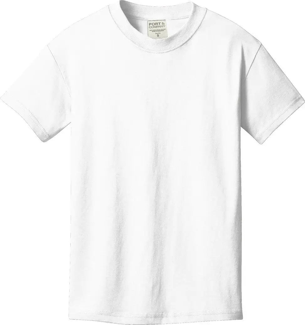 Port & Company Pc099y co Youth Beach Wash Garment-dyed Tee - White