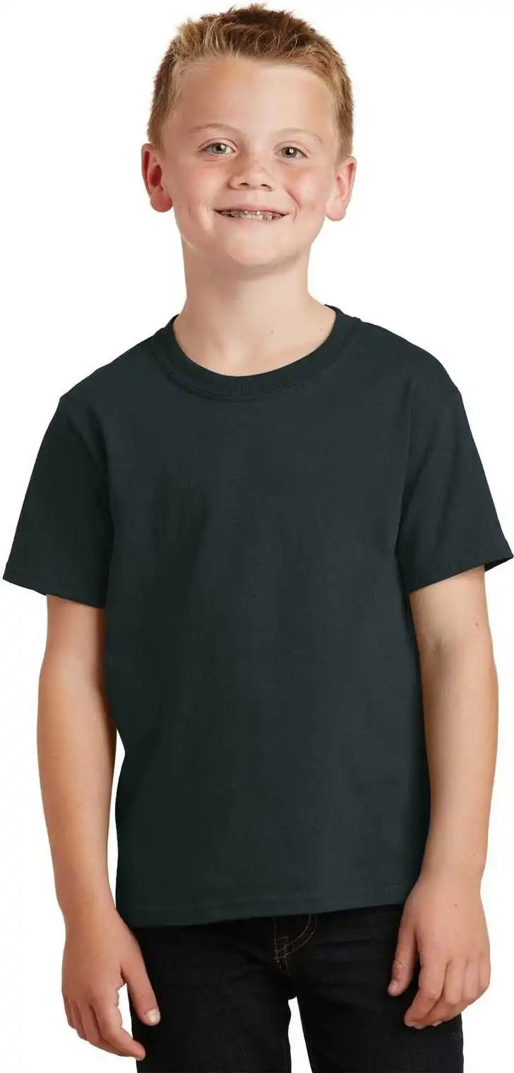 Port &amp; Company Pc099y Youth Beach Wash Garment Dyed Tee Black