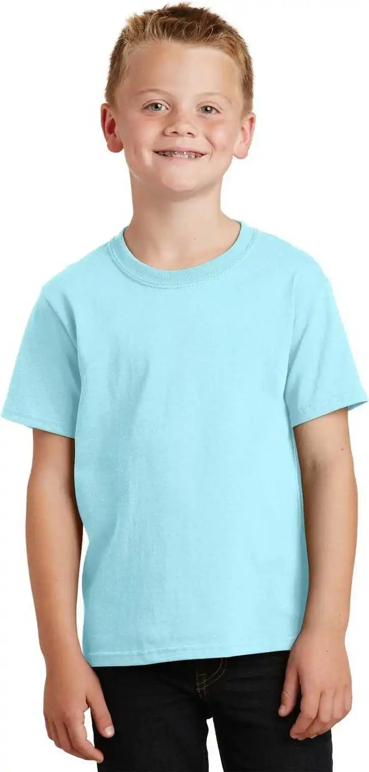 Port & Company Pc099y Youth Beach Wash Garment-dyed Tee - Glacier