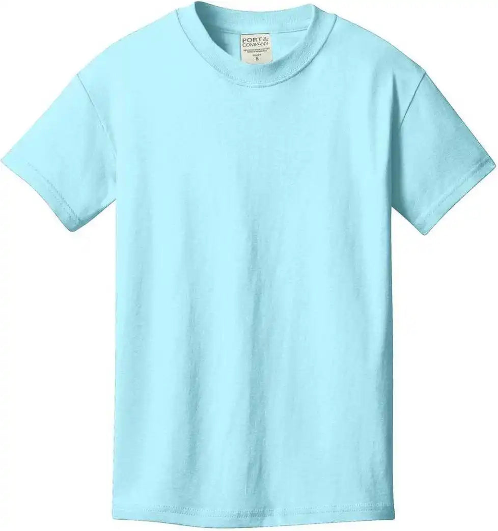 Port & Company Pc099y Youth Beach Wash Garment Dyed Tee Glacier