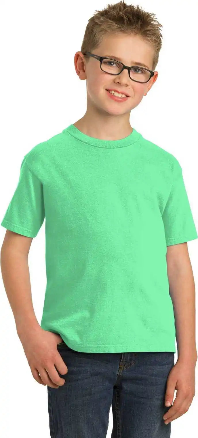 Port & Company Pc099y Youth Beach Wash Garment-dyed Tee - Jadeite