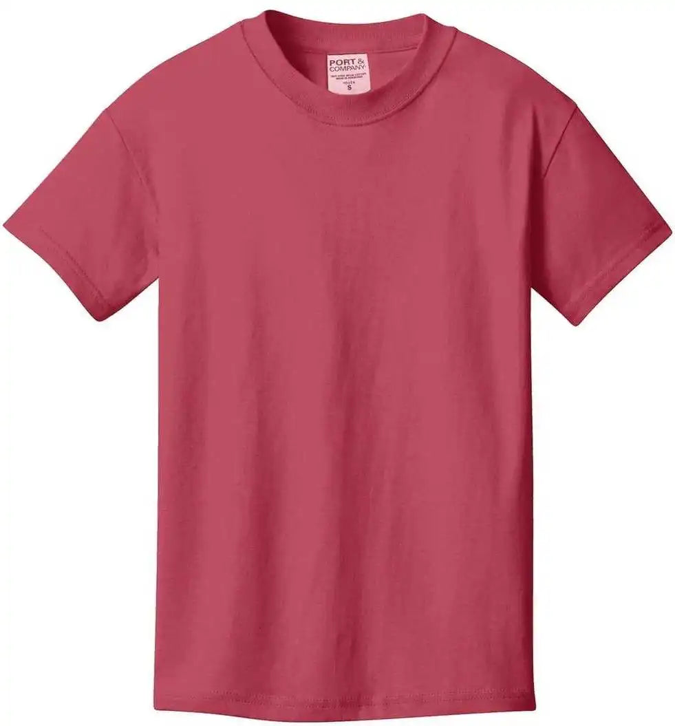 Port &amp; Company Pc099y Youth Beach Wash Garment-dyed Tee - Merlot