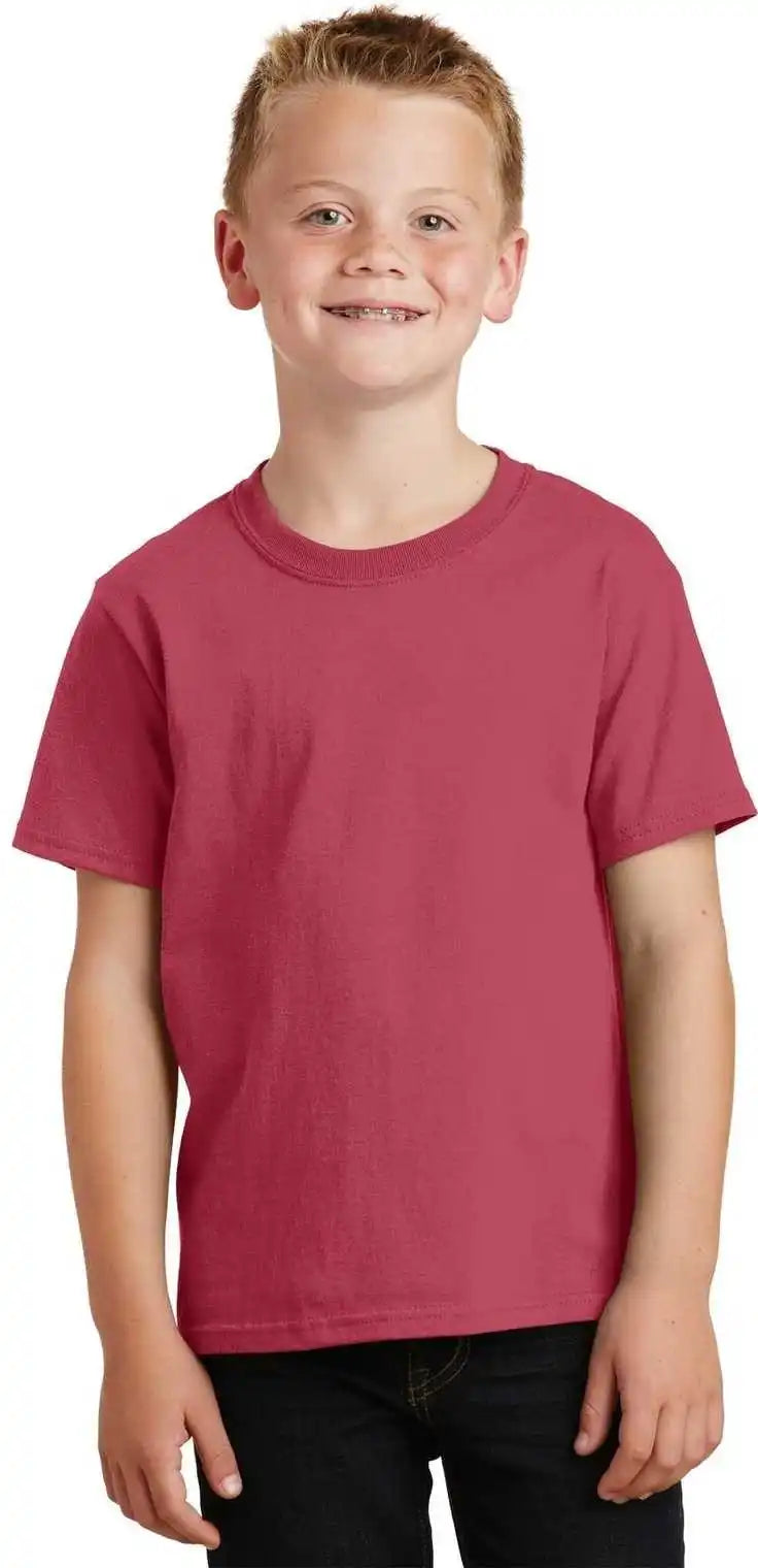 Port &amp; Company Pc099y Youth Beach Wash Garment-dyed Tee - Merlot
