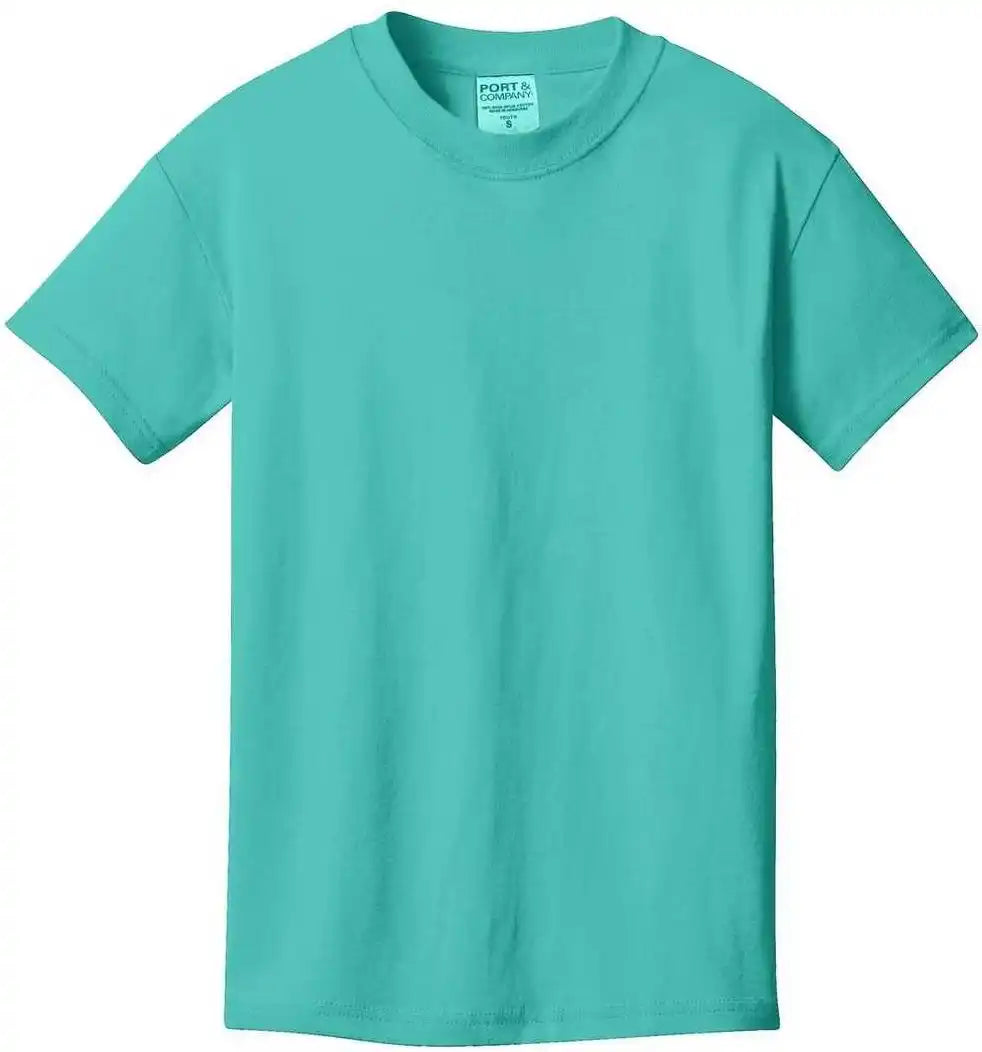 Port &amp; Company Pc099y Youth Beach Wash Garment Dyed Tee Peacock