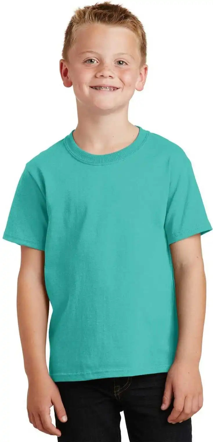 Port &amp; Company Pc099y Youth Beach Wash Garment Dyed Tee Peacock