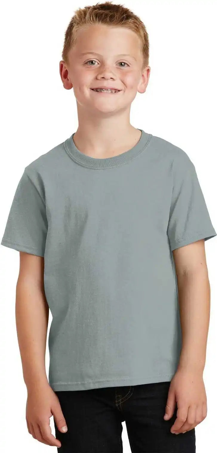 Port & Company Pc099y Youth Beach Wash Garment-dyed Tee - Pewter