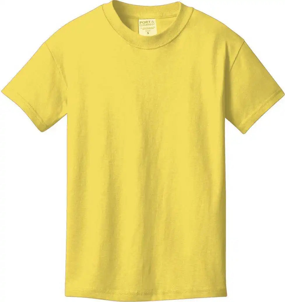 Port & Company Pc099y Youth Beach Wash Garment-dyed Tee - Popcorn