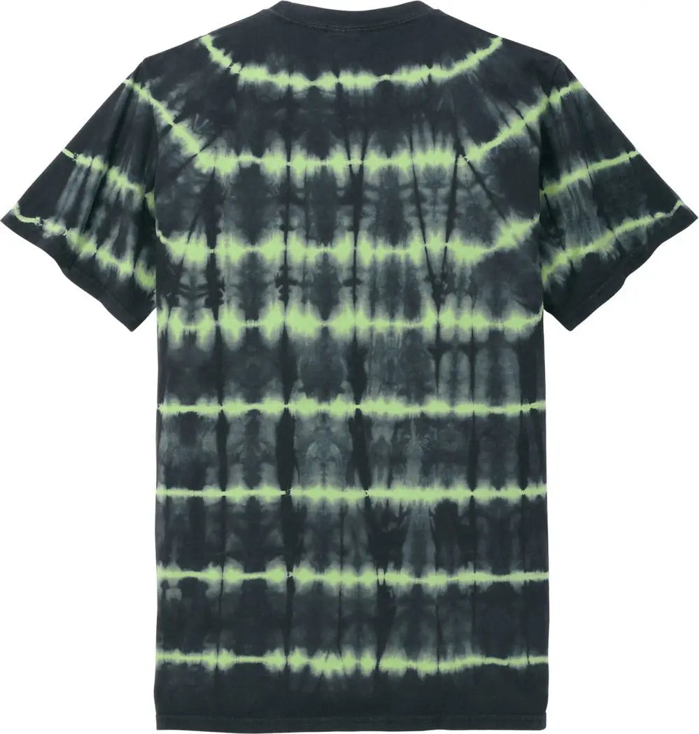 Port & Company Pc142 co Allover Stripe Tie-dye Tee - Green Tea Black - Tea/ / Adult s