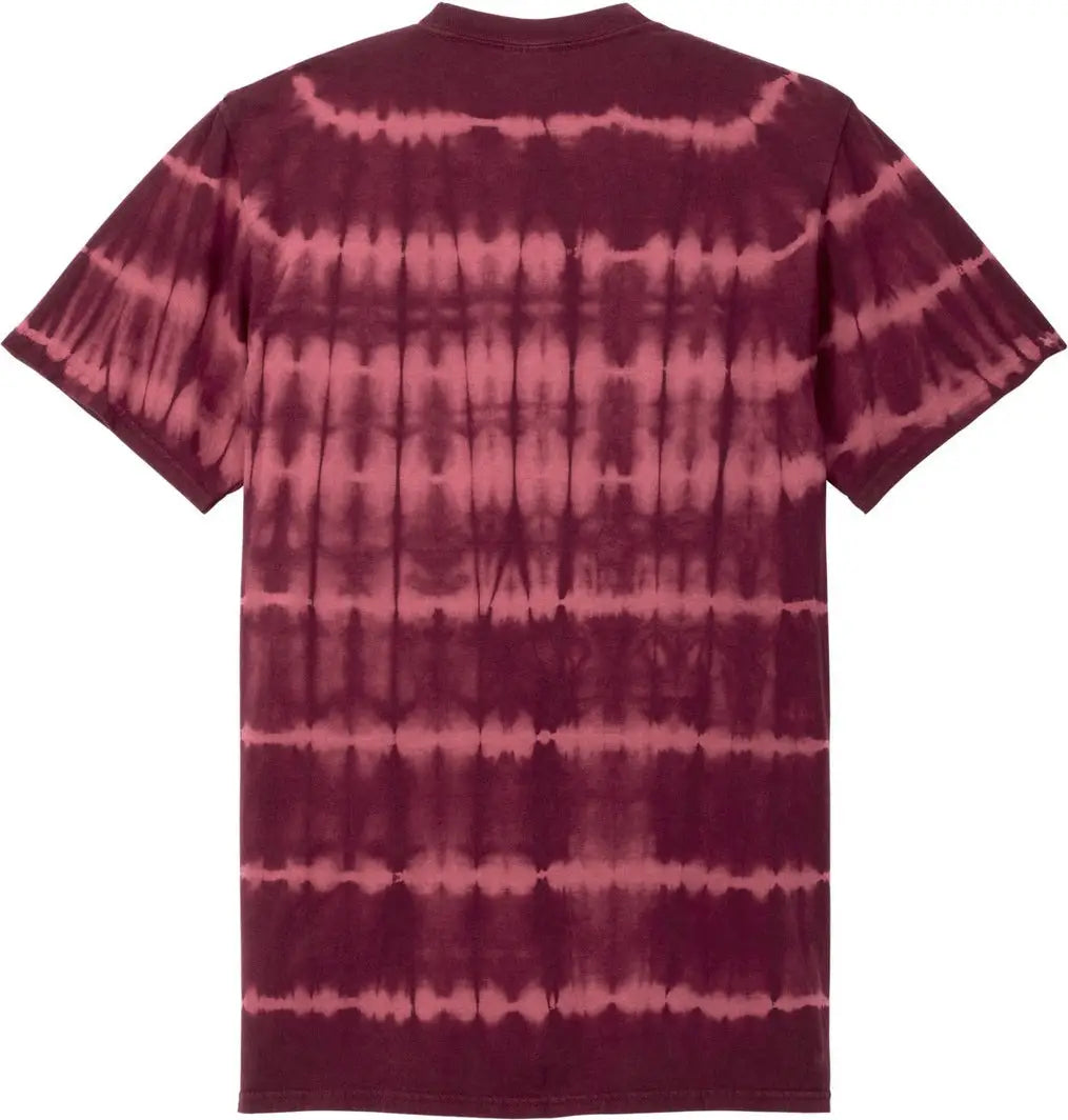 Port & Company Pc142 co Allover Stripe Tie-dye Tee - Merlot Burgundy - Merlot/ / Adult s